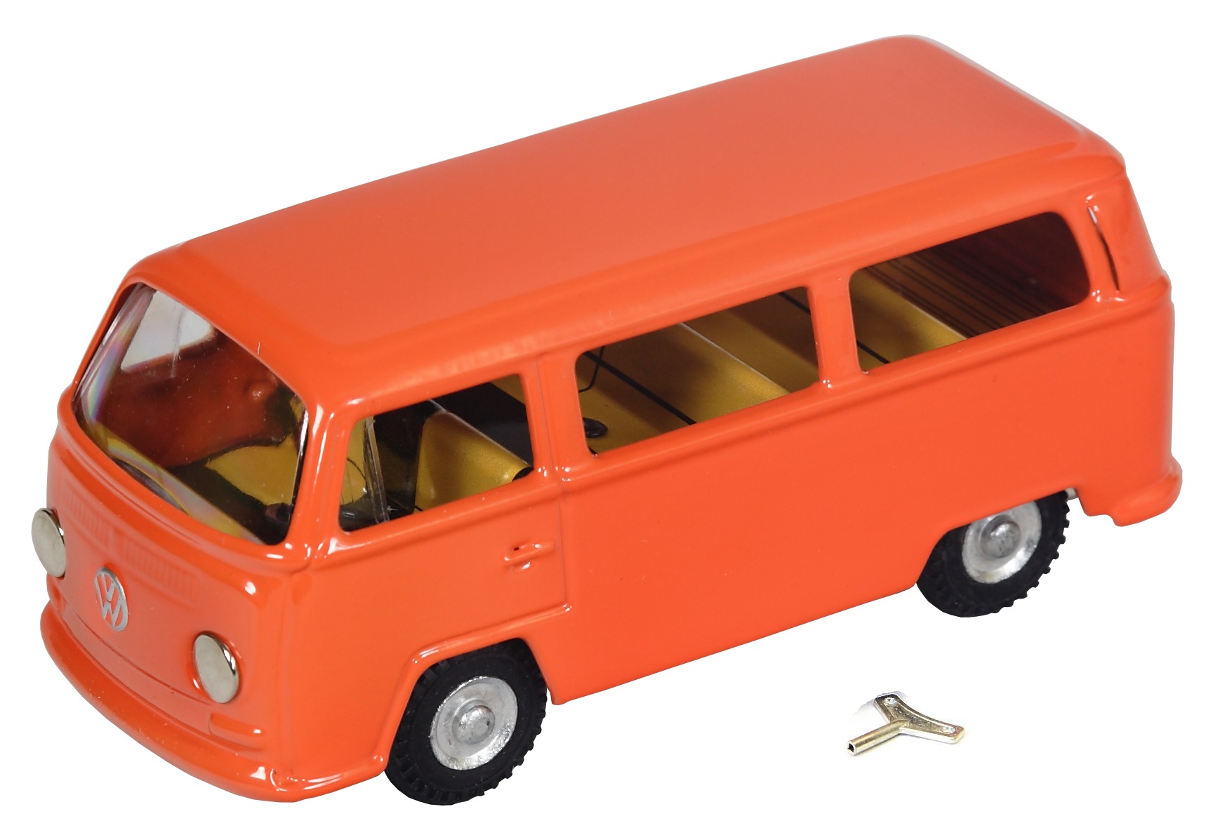 KOVAP VW Bus T2 Kombi orange Blechspielzeug 1:32 Modellauto Modell zum  Sammeln
